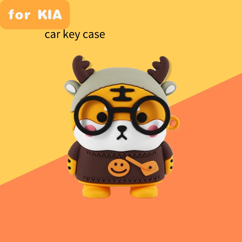 

Cartoon car key case for KIA k3 Key holder k5/k2/kx3/k4/kx5 Smart Run Yi Run Fredi Lion Platinum Extension car protective shell