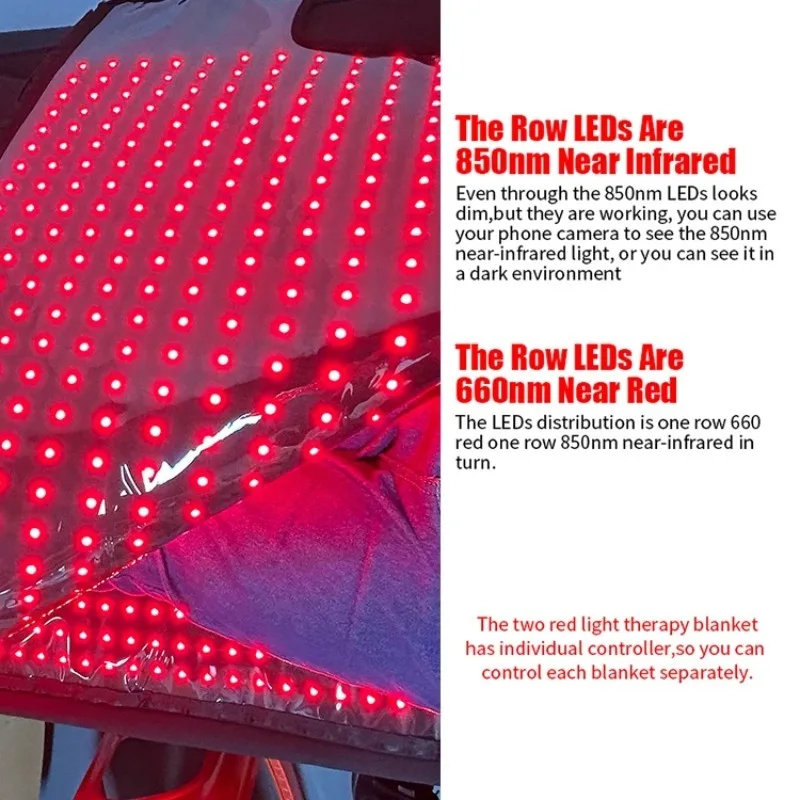 660Nm 850nm Infrared Pad Red Light Therapy Capsule Household Light Emitting Diode Red Infrared Sleeping Bag