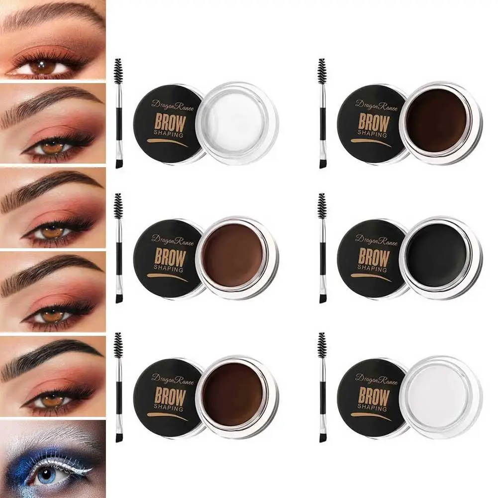 6colors Eyebrow Cream Waterproof Long Lasting Wild Eyebrow Styling Soap With Brush Colorless Transparen Eyebrow Cream Enhancers