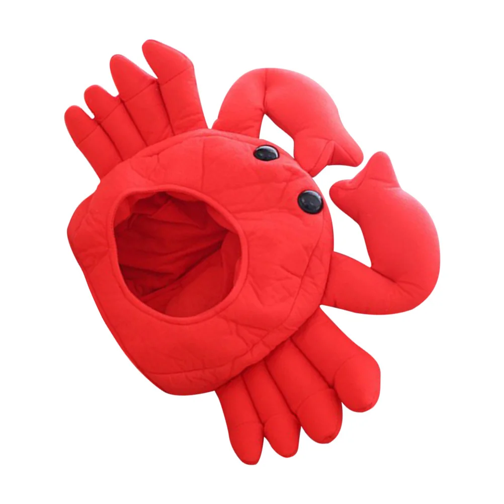 

Adjustable Red Crab Headwear For Halloween Costume Party Fun Cosplay Hat Cartoon Photo Props For Adults