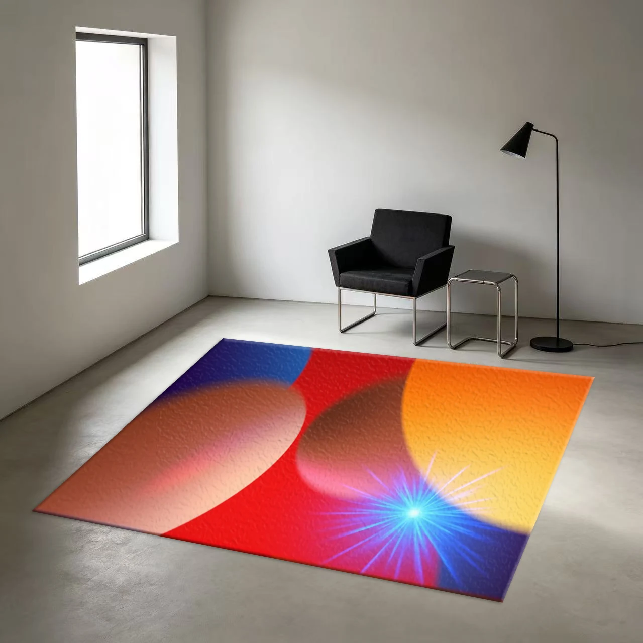 Colorful Gradient Geometric Luminous Abstract Carpet Floor Non-Slip Mat
