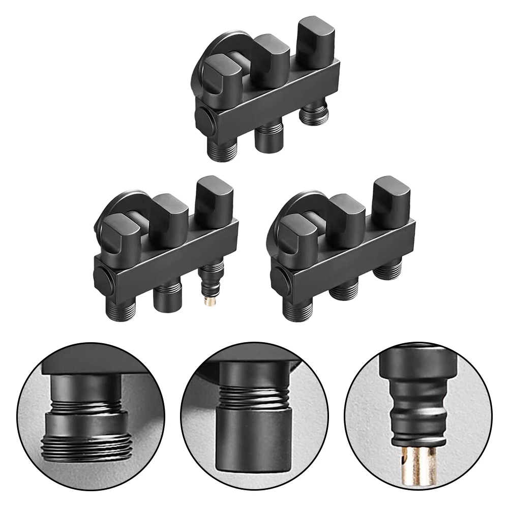 Válvula angular de una entrada y tres salidas, válvula de tres vías, válvulas angulares de llenado de inodoro, accesorios para grifos de fregadero de cocina y baño