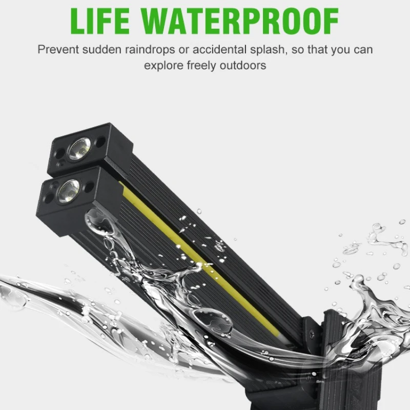 90° Rotation COB Work Light USBC Rechargeable Bright Flashlight 7 Modes Portable Camping Torch Outdoor Waterproof Emergency Lamp