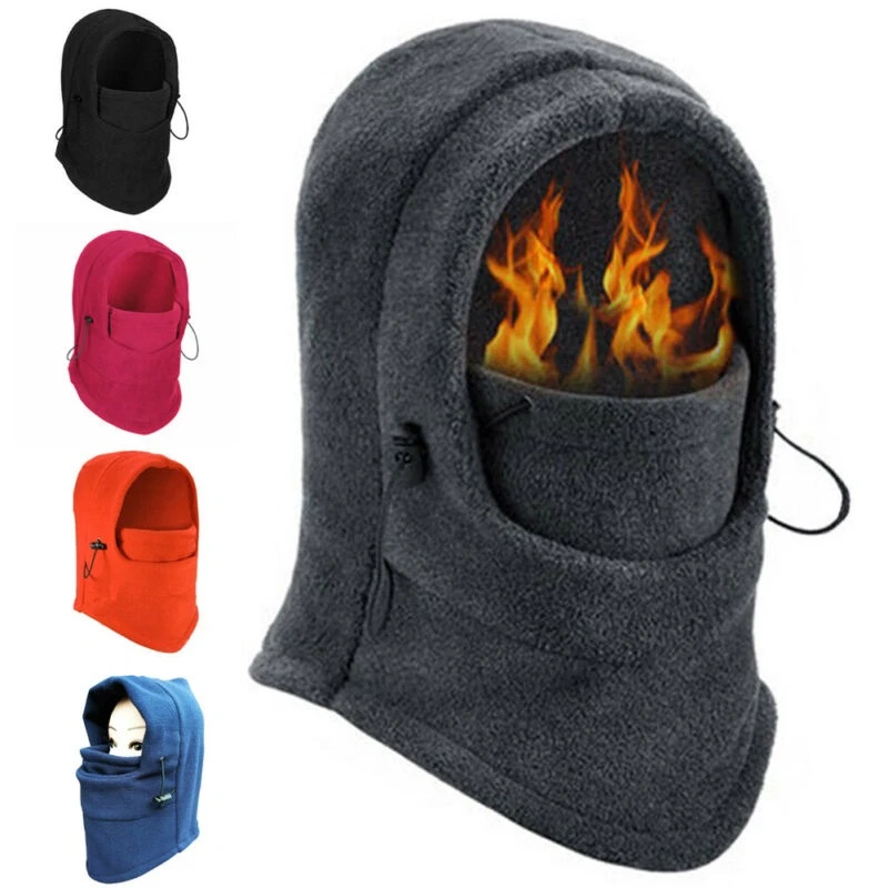 Thermal Fleece Cycling Caps Balaclava Hats Hooded Windproof Neck Warmer Winter Face Mask Bike Motorcycle Beanies Masked Cap