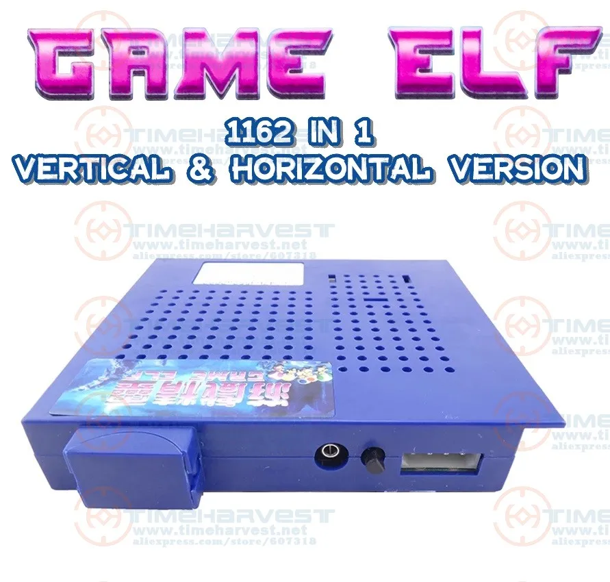 

New Arrival Classical games GAME ELF 1162 IN 1 Board for CGA monitor LCD VGA horizontal or cocktail game arcade cabinet machine