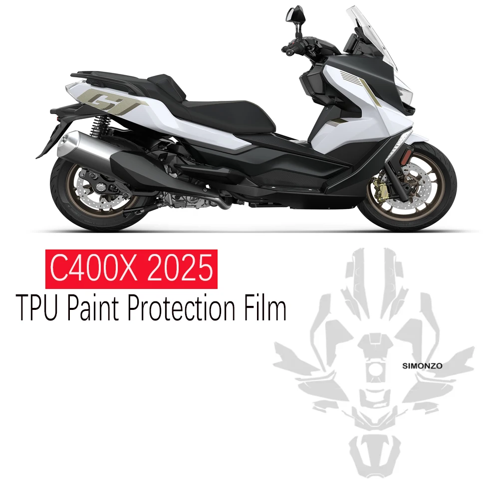 For BMW C400X 2025 Paint Protection Film Fits C 400 X TPU Anti-scratch GLOSSY MATTE Paint Protective BODYKITS Motorcycle cover