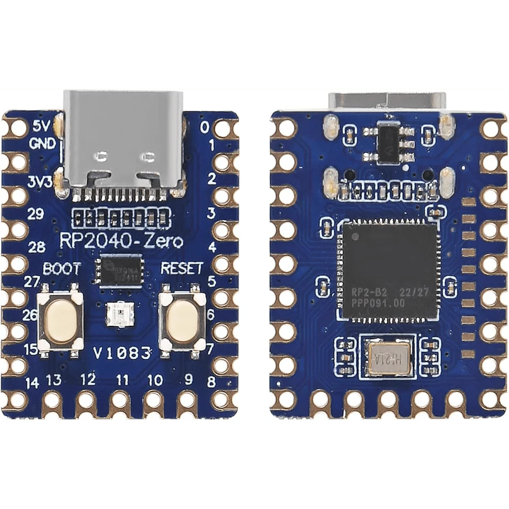 

RP2040-Zero Mini PICO Development Board - Ultra-Compact Dual-Core ARM Cortex-M0+ MCU Board (Raspberry Pi RP2040 Chip) Castellat