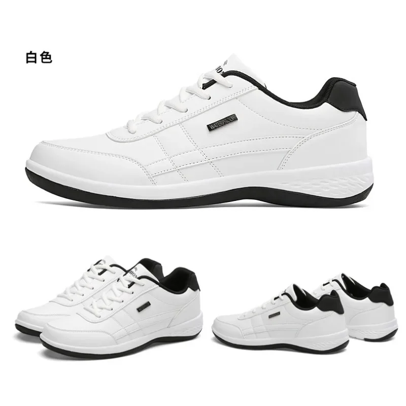 Spring and Autumn New Men's Large Leather Surface Ultra Light Sports Shoes, Casual Student Board Shoes, Running Shoes, Size 48