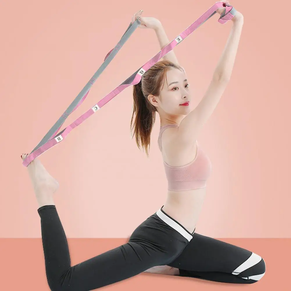 Yoga Strap Durable Non-elastic Yoga Stretching Strap for Effective Leg Stretches Multi-loop Physical Therapy Band Straps Leg