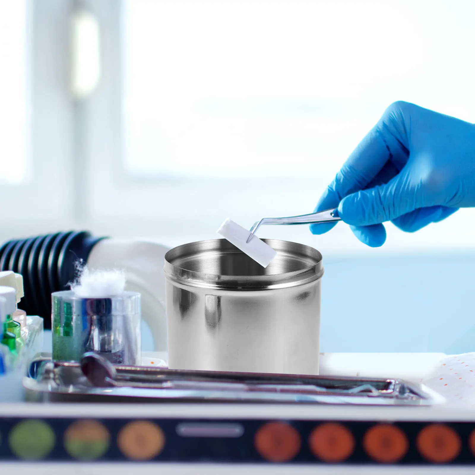 

Ointment Jar Air Tight Container Dessert Cotton Gauze Stainless Steel Alcohol Storage Holder Containers