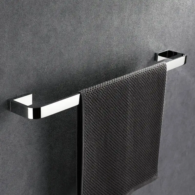 

304 Stainless Steel Bathroom Towel Rack, Hole-Free Single Rod Bathroom Towel Holder, Creative Towel Ring