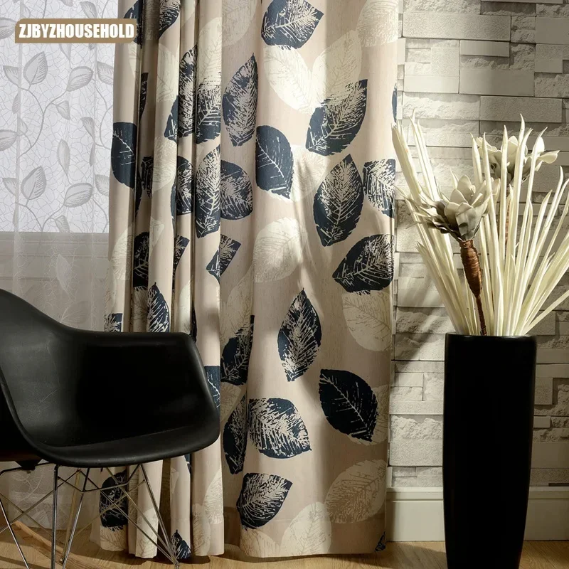 

Rustic Curtains for Living Dining Room Bedroom American Style Curtains Cotton and Linen Printed