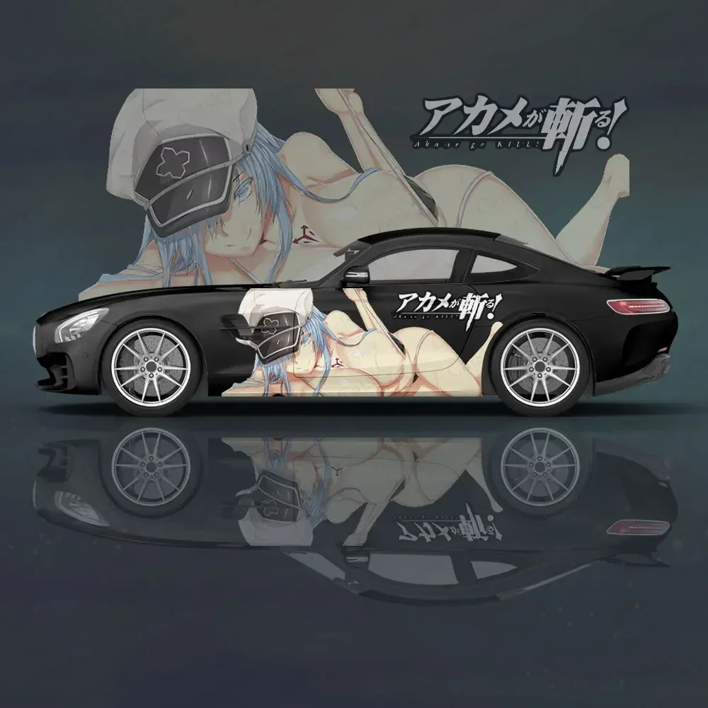 Akame ga Kill Anime Car Body Stickers Japanese Style Itasha Vinyl Car Side Decal Sticker Car Body Sticker