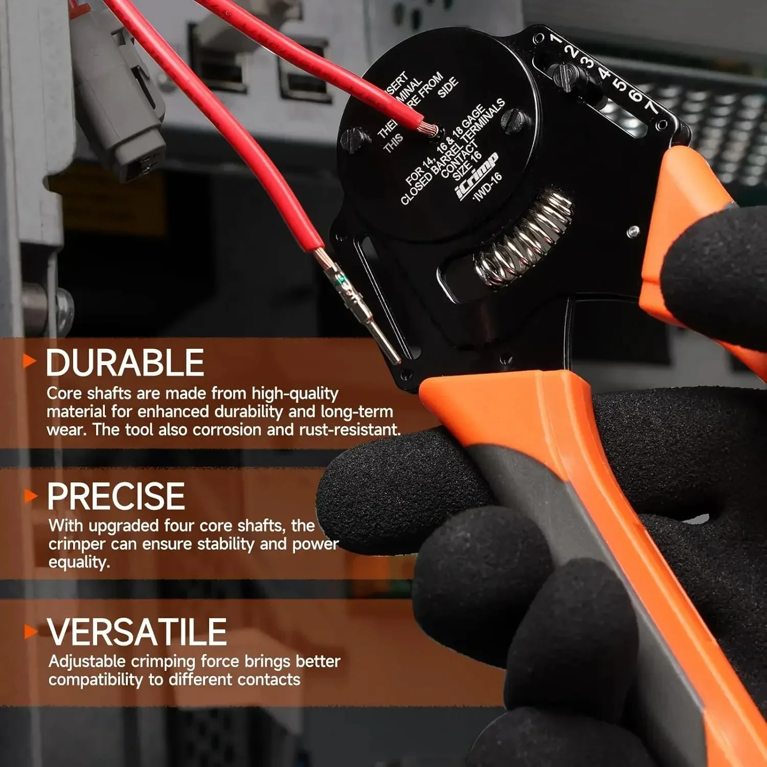 IWD-20 أربعة النواة نقطة برشام الضغط كماشة العقص كماشة اختبار التحقيق العقص كماشة إغلاق أنبوب العقص أداة يدوية #5