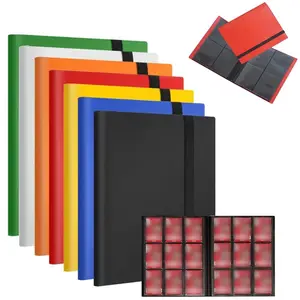 Card Binder Binder Álbum 160/360 Titular de la tarjeta 4/9 Pockets Trading Card Binder Álbum soporte de tarjeta de gran capacidad portátil 10 mejores carpetas de tarjetas de ventas 4 bolsillo - №4