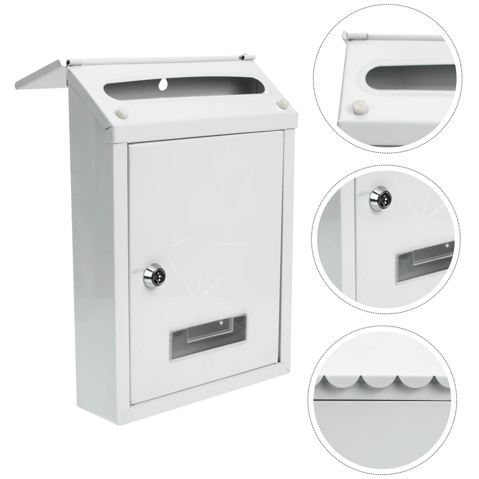 Outdoor Mailbox Retro Rain-proof Wall Mount Letter Box Newspaper Mailbox Outdoor Newspaper Box Letter Delivery Box