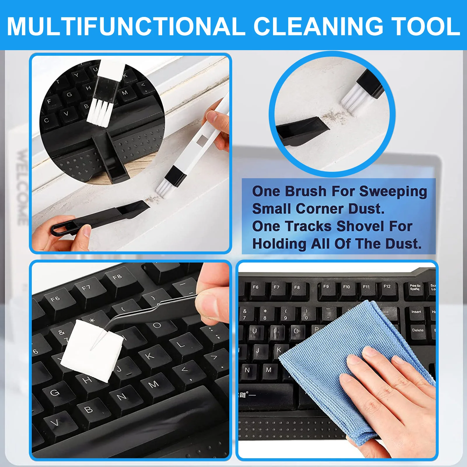 Keyboard Cleaning Set Multi-Funcational Computer Crevice Cleaning Kit Mechanical Keyboard Cleaning Tool Cleaning Kit Compatible