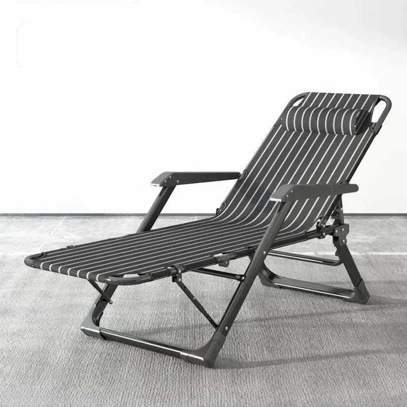 Camping Outdoor Cotton Mat Folding Bed and Chair Multifunctional Single Person Office Rest Bed Outdoor Portable Lounge Chair