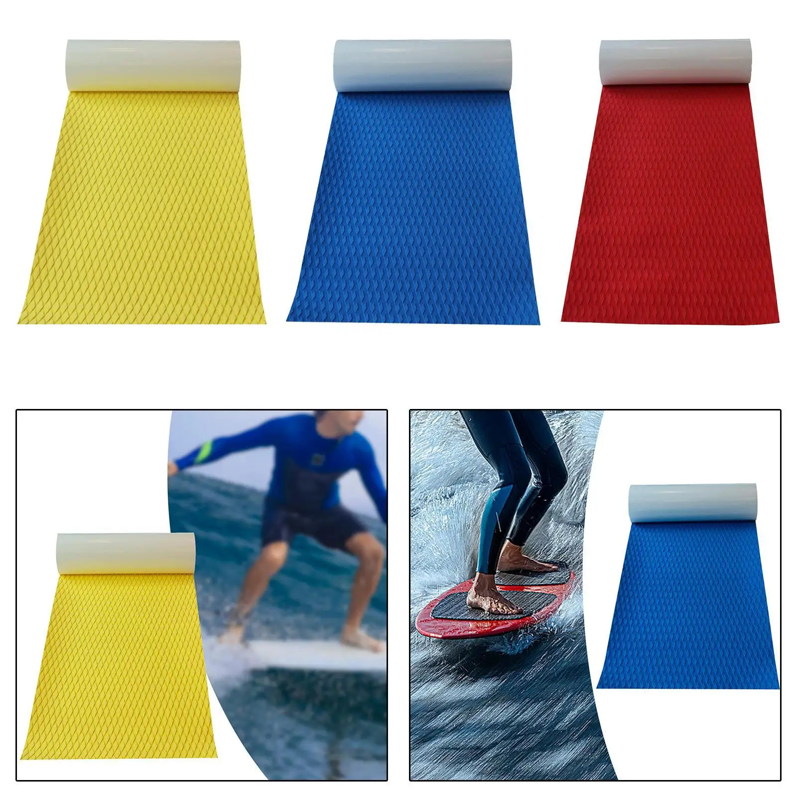 Surfboard Traction Pad Deck Pad Grip Non Slip Versatile Trimmable EVA Sheet Boat Decking Sheet for Skateboard Longboard Canoe