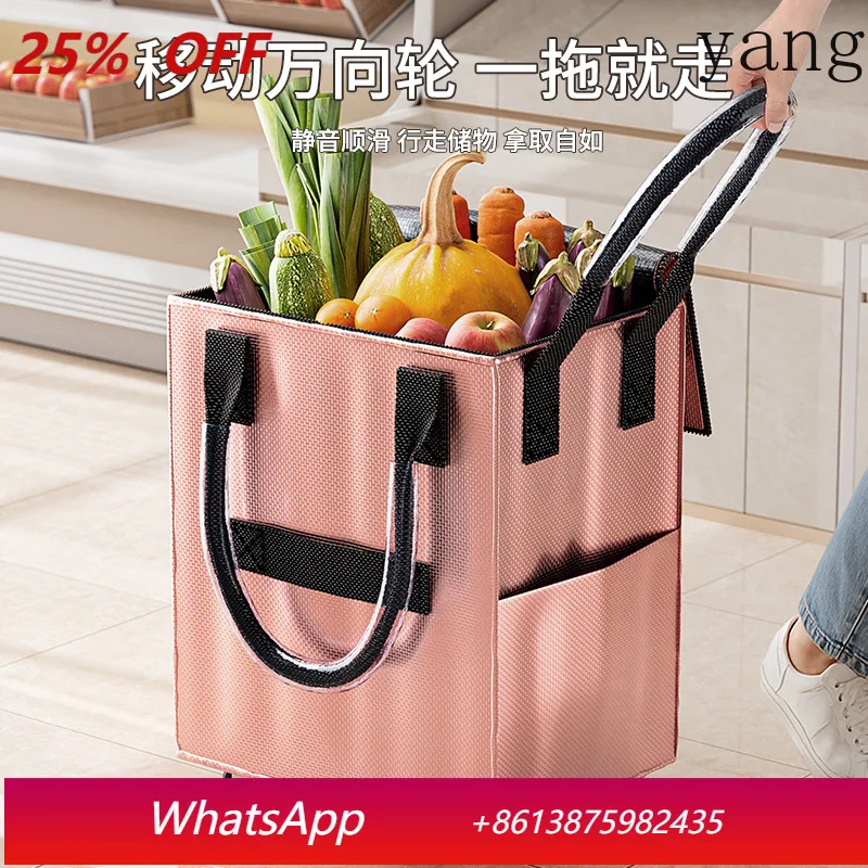 

YJQ household roller skating shopping bag hand trailer folding grocery shopping outdoor cart