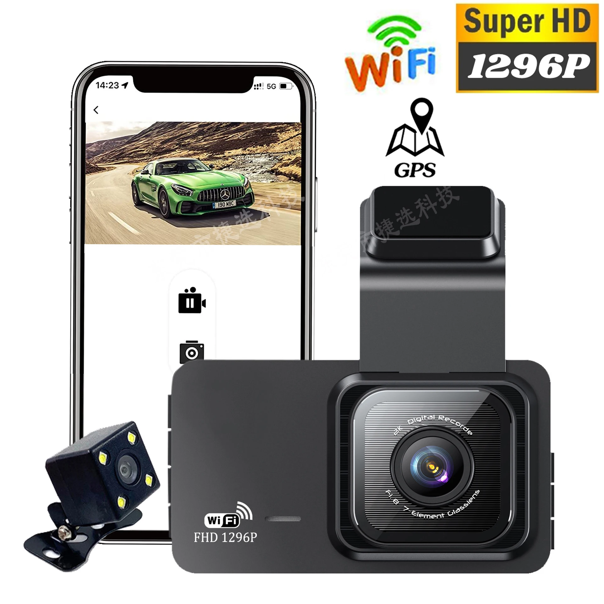 

Dash Cam WiFi Full HD 1080P Car DVR Rear View Car Camera Drive Video Recorder Night Vision Dashcam Black Box GPS Car Accessories