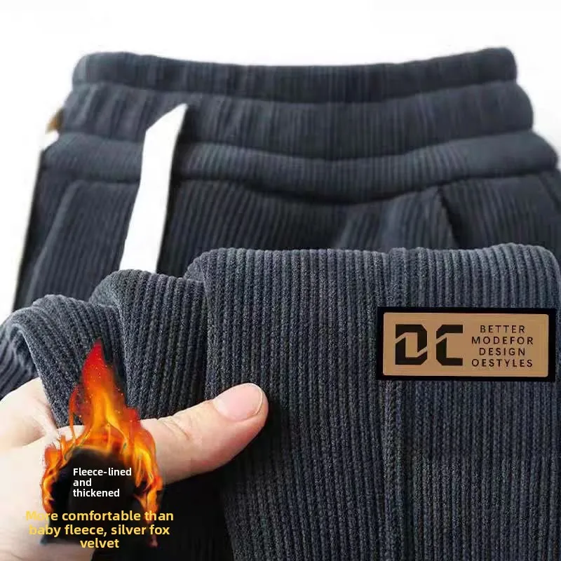 

Мужские вельветовые повседневные брюки Thiened Fce Spor Sle, осень-зима, свободный крой, противоожоговые, сварочные, износостойкие, модные...