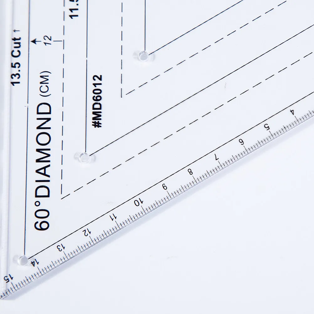 

Patchwork Quilting Ruler Transparent Acrylic 60 Degree Angle Template Sewing Craft Cutting Tailor Clothes Making Ruler
