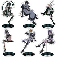 Anime Figure Maid Series Xiao kaeya Neuvillette Cyno Wanderer Zhongli Acrylic Model Plate Desk Decor Standing Sign Model Fans Gi