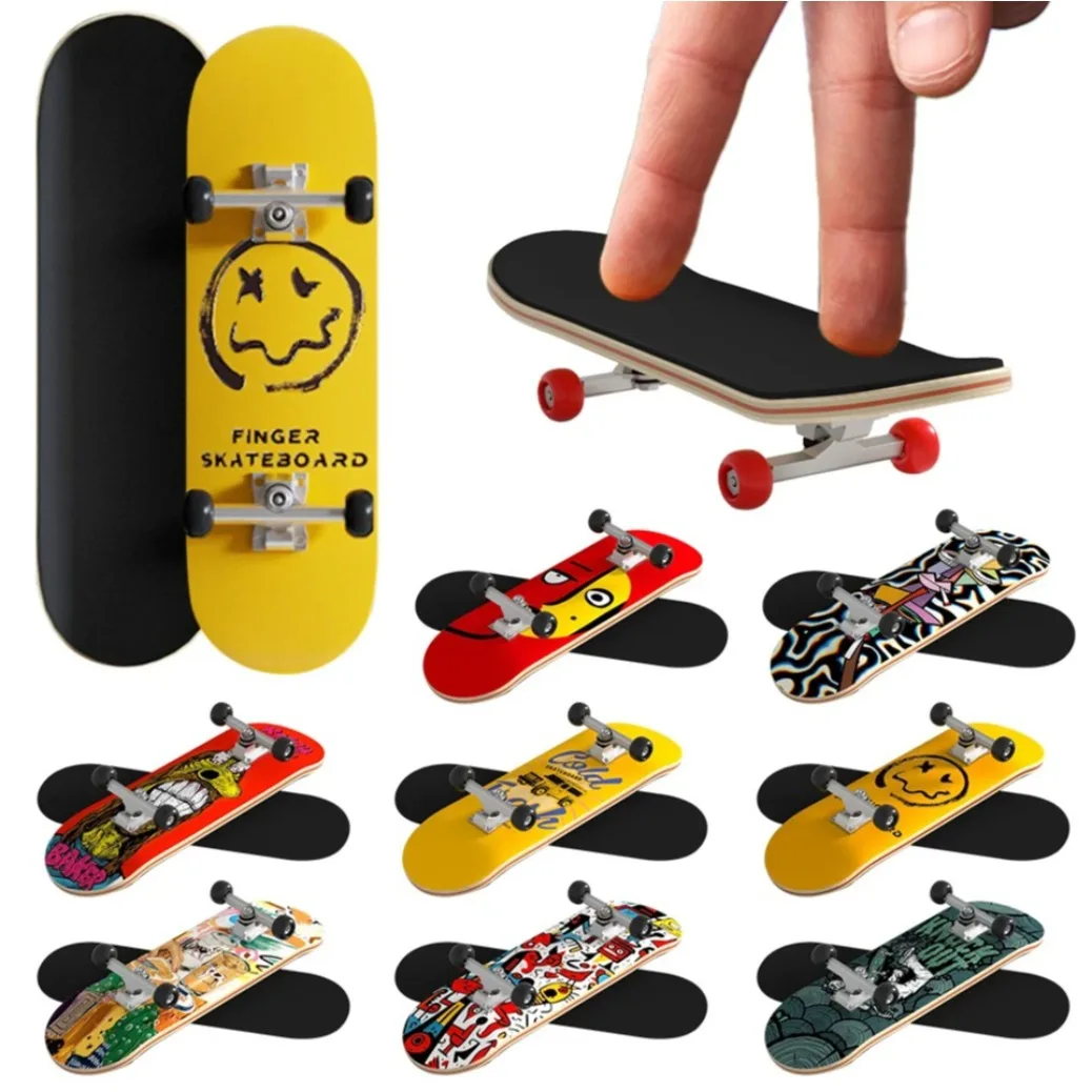 Vinger Scooter Vinger Skateboard Esdoornhout Professioneel Mini Houten Skateboard Fingerboard Set Kinder Tafelblad Speelgoed voor Jongens