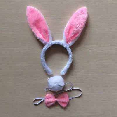 1sat =3pcs Children Adult Bunny Ear Headband Set Black Pink White Blue Fancy Dress Costume Hen Party Big Rabbit Ear Hairbands He
