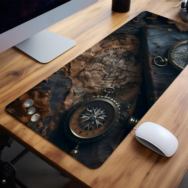 

Vintage Compass Map Design Mouse Pad Desk Mat Non-Slip Rubber Base Perfect Gift for Friends Teens Girlfriend Boyfriend Workers