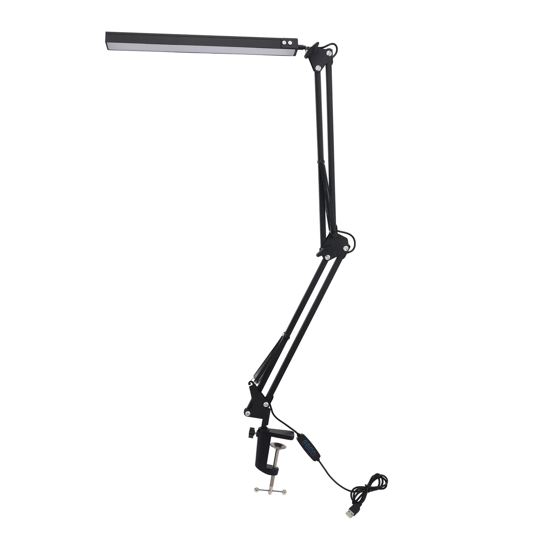 2X LED Desk Lamp With Clamp,Adjustable Swing Arm Desk Lamp,Modern Architect Table Lamp For Study/Reading/Office/Work-AT30