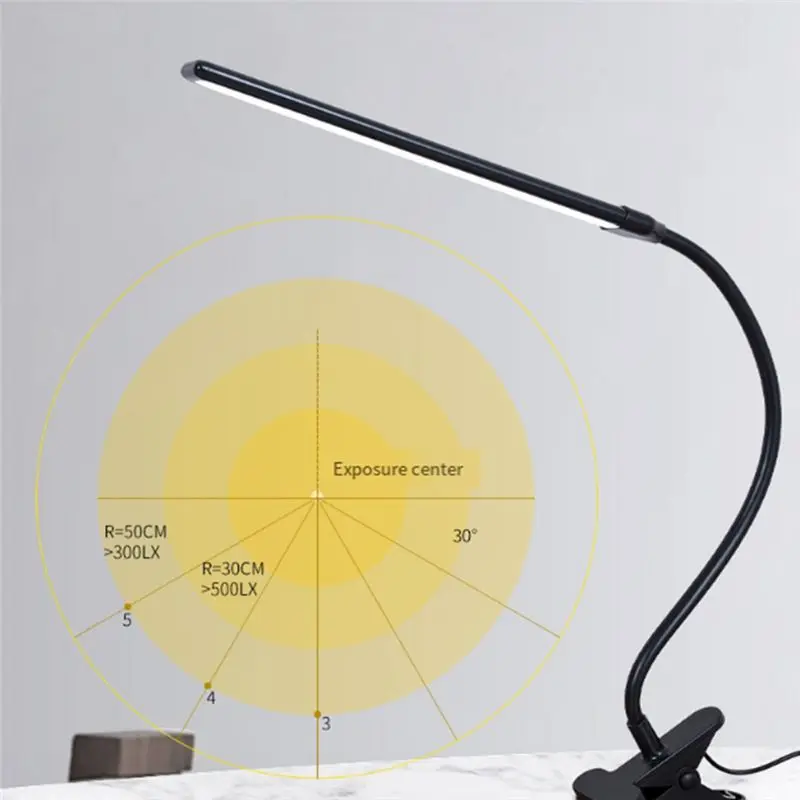 DT17 Clip-on LED Easel Light, ClearSun LED Clamp Light with Adjustable Flexible Neck, for Precision Lighting, Desk, Bookshelf