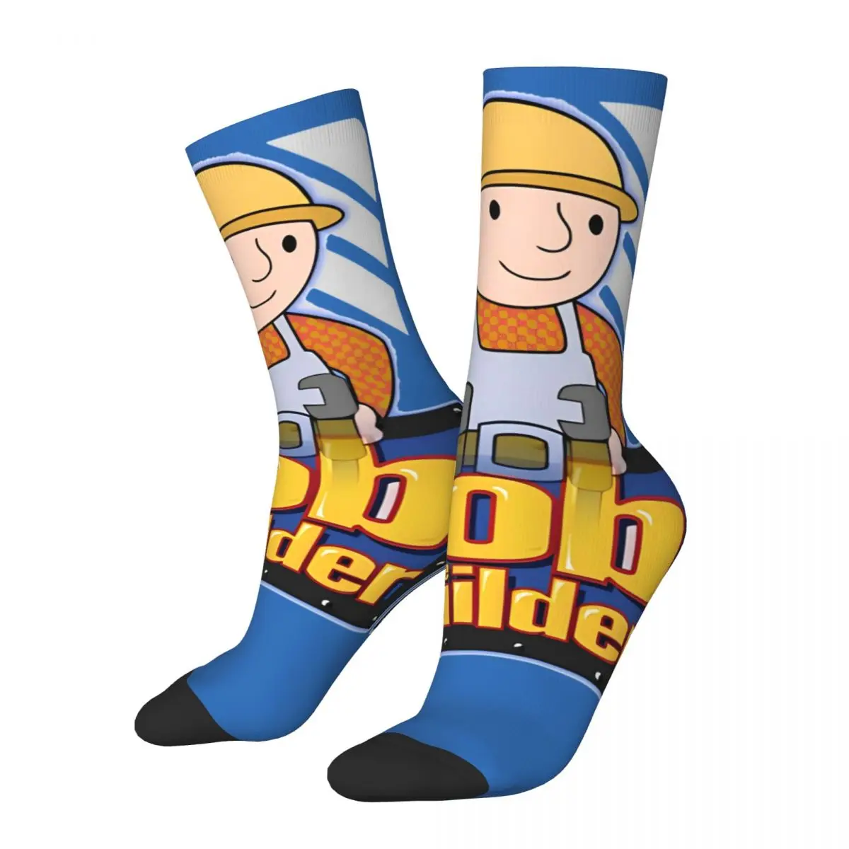 New Men's Socks Harajuku Bob The Builder Carpenter Sock Polyester Skateboard Women's Sock Spring Summer Autumn Winter