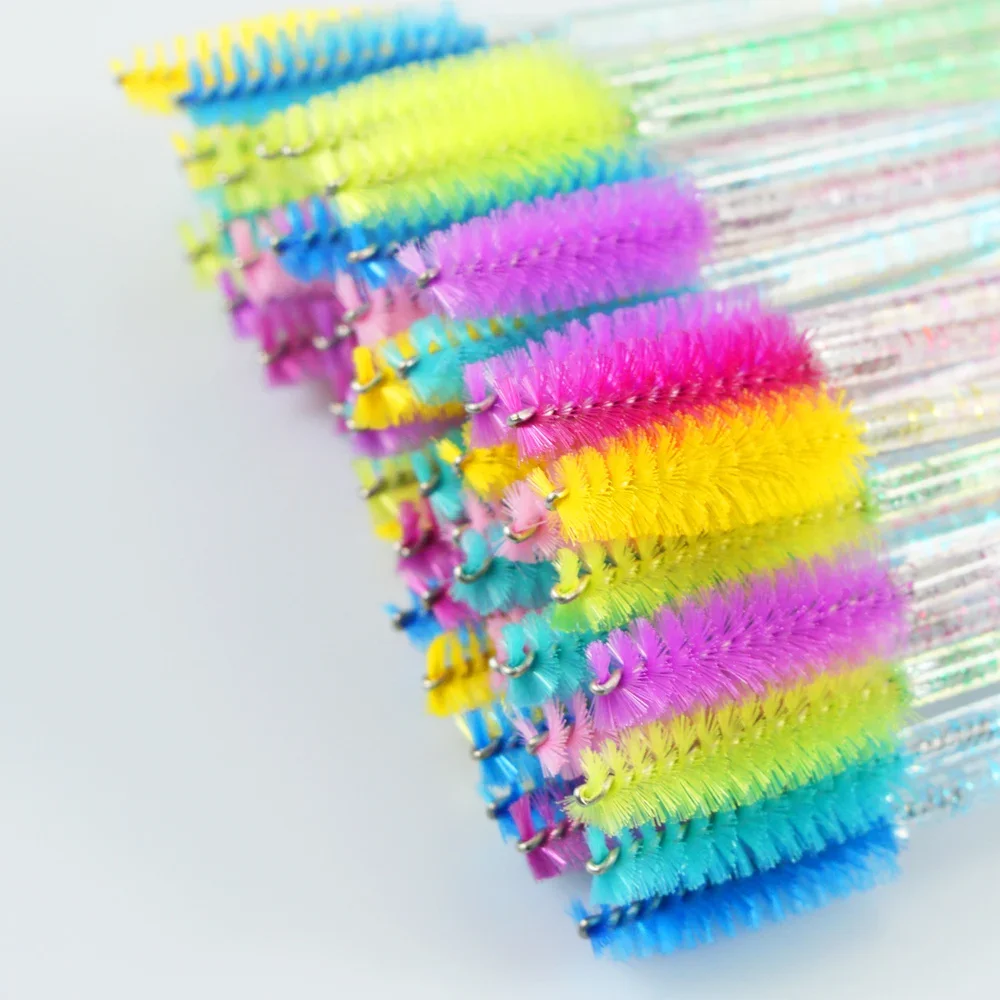 Brosses à cils avec poignée en cristal, pinceaux de maquillage, baguettes de mascara de poulet cosmétiques, applicateur de cils, outil de maquillage, 1000 pièces