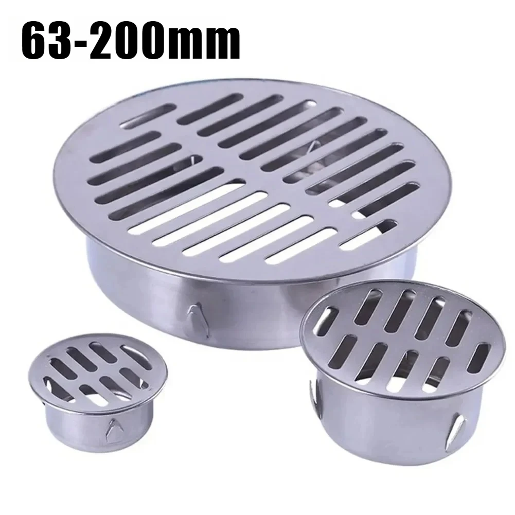 63-200mm  Stainless Steel Floor Drain Anti Clog Filter Round Insert Card Type Drainage Cover For Bathroom Balcony Drainage Roof