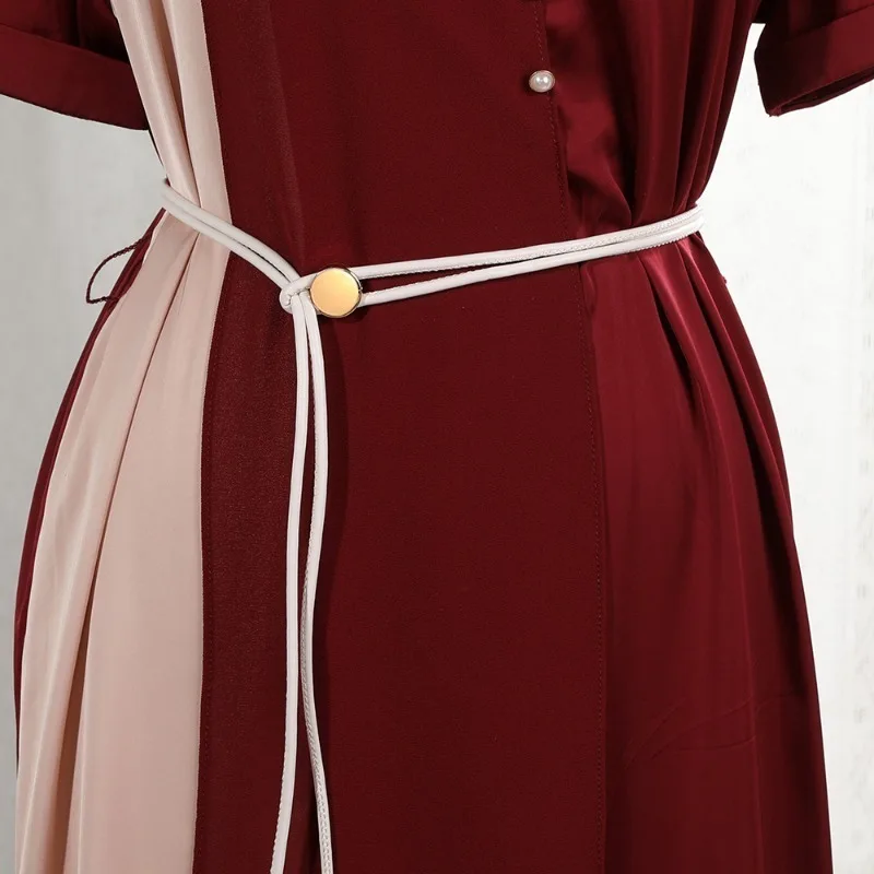 Cinturón elegante para mujer, cinturón ajustable de cuero de imitación, cinturón de cuero de imitación, versátil para vestido, camisa, Top, cuerda fina