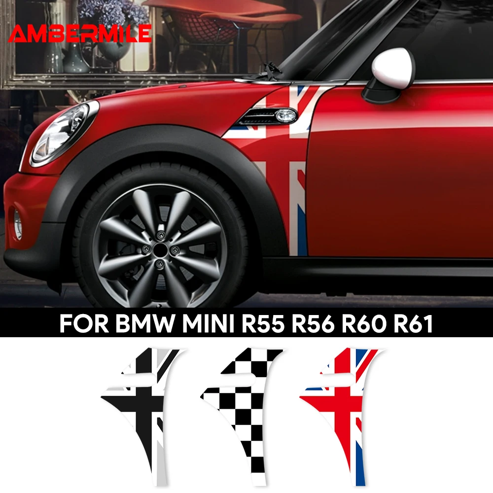 

2Pcs/Set for Mini Cooper R55 R56 R61 R60 Countryman Fender Side Scuttles Trim Decor Decal Sticker Car Accessories Car-Styling