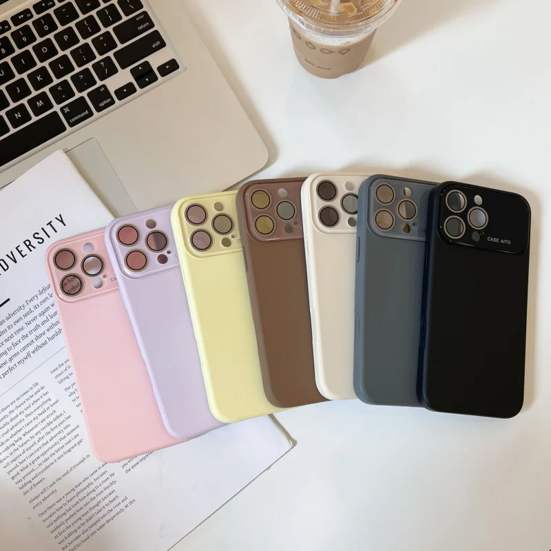 Large viewing window imitation liquid suitable for iPhone 17 Pro Max phone case, Apple 16 Plus lens film protective cover
