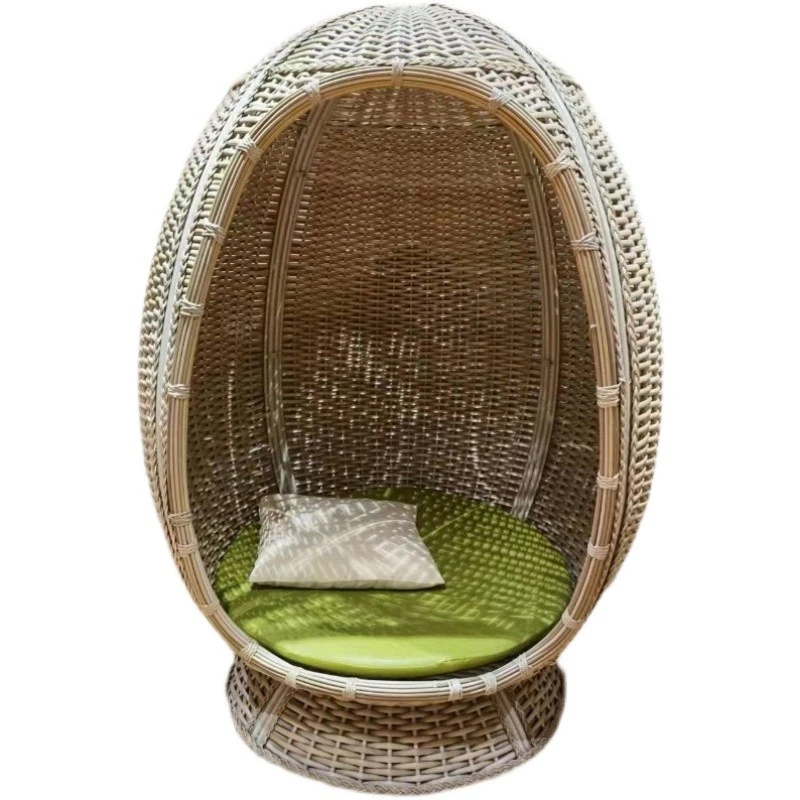 Customized indoor lazy person hanging chair ins internet red bird's nest hanging basket outdoor pe rattan weaving swing chair