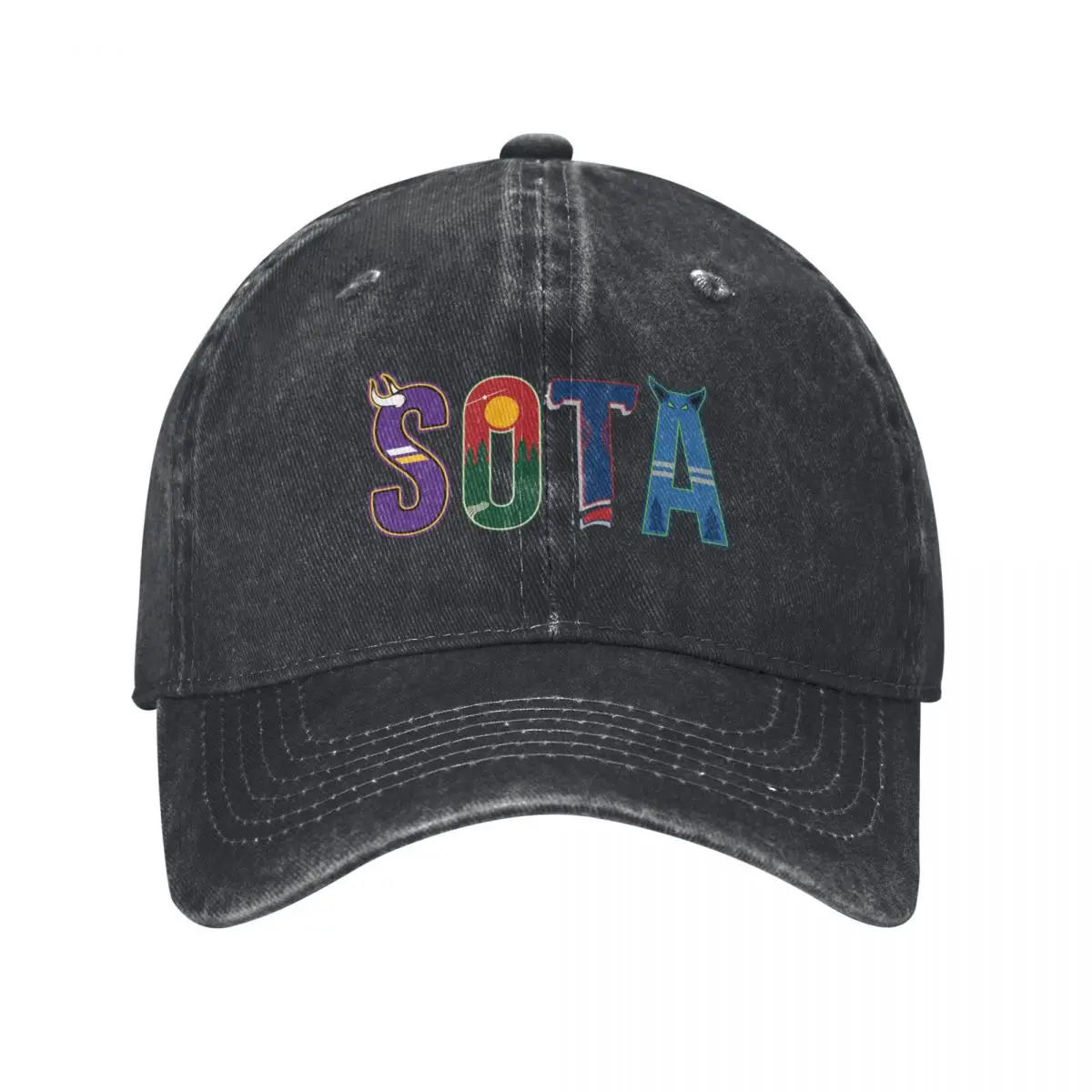 

Minnesota SOTA City Design Baseball Cap Sun Cap Military Cap Man Anime Funny hats Male Women's