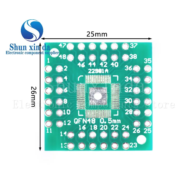لوحة نقل لوحة محول DIP44 ، QFN48 ، QFN44 ، QFP ، PQFP ، LQFP ، 44 ، 48 للتراجع ، درجة لوحة دبوس ، لوحة محول IC ، لوحة تحويل ، 10 #2