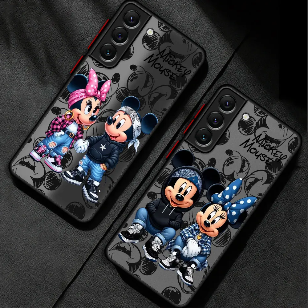 Disney Mickey Minnie Mouse Case for Samsung Galaxy A72 A22 A32 A14 A53 A24 A54 A34 A73 A23 A13 A33 A52 5G Luxury Soft Cover