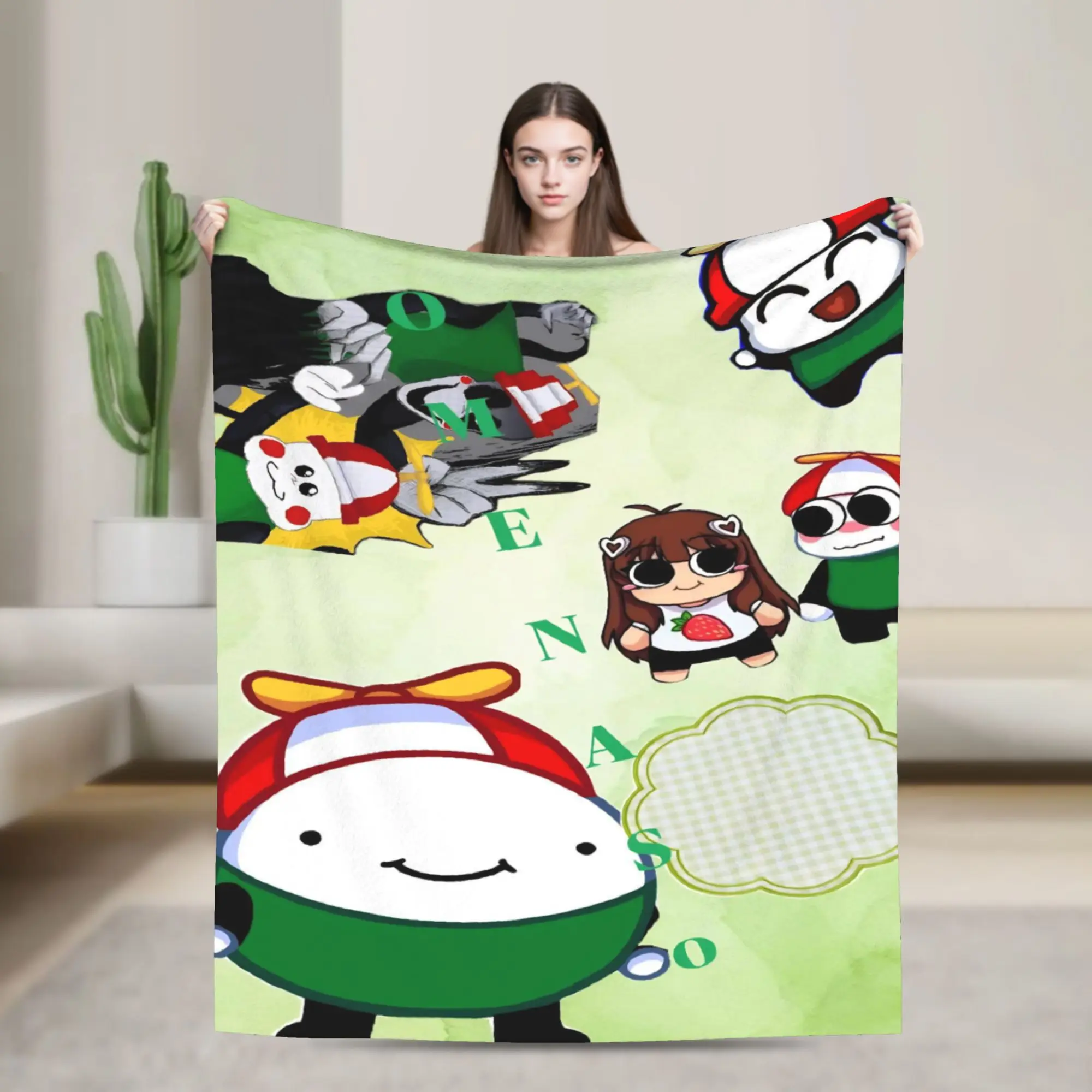 Omenaso Youtuber Gaming Blankets  Flannel Awesome Breathable Throw Blankets for Coverlet Summer