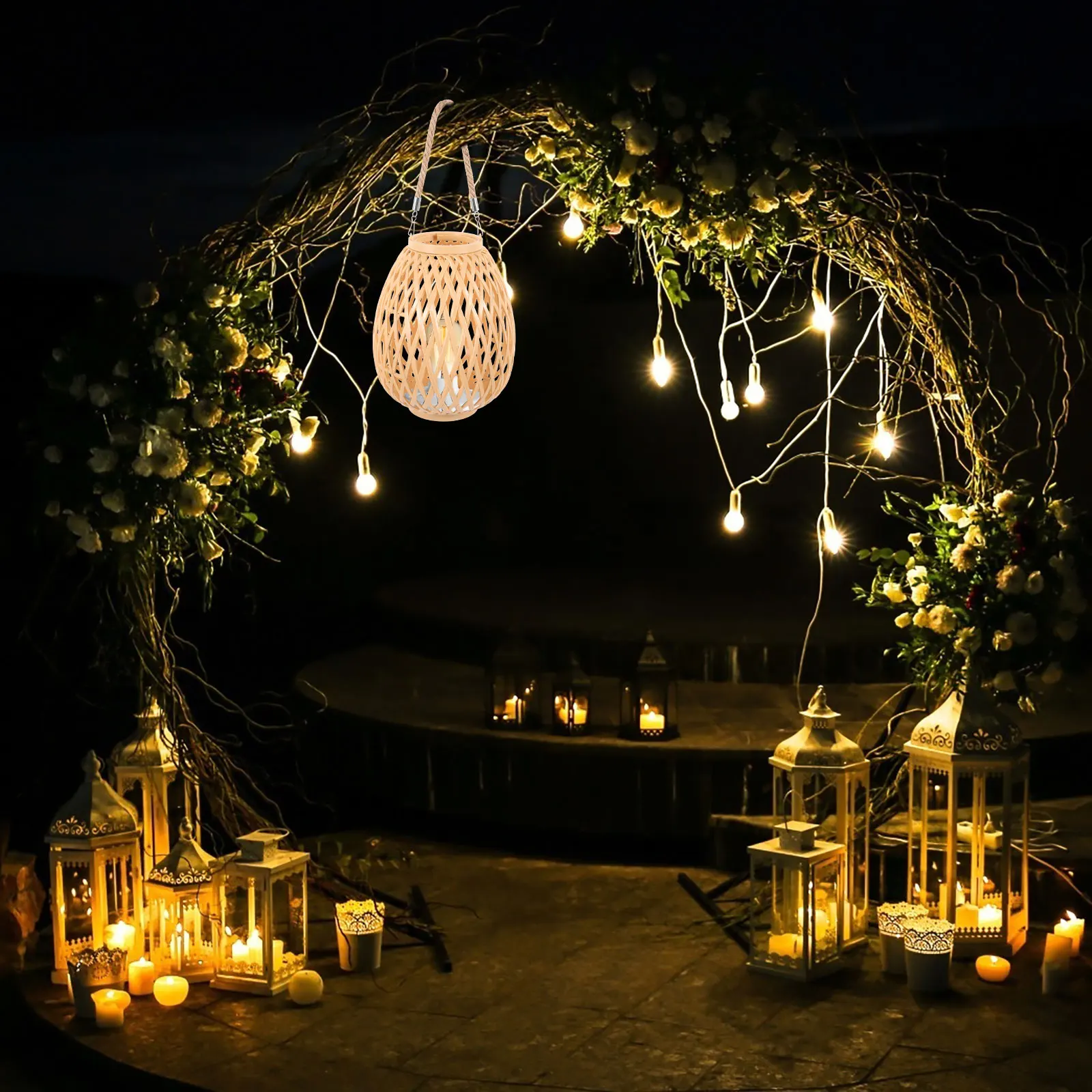 

Бамбуковый тканый абажур в деревенском стиле, подвесной светильник, чехол для дома, отеля, ресторана, декор, замена потолочного освещения