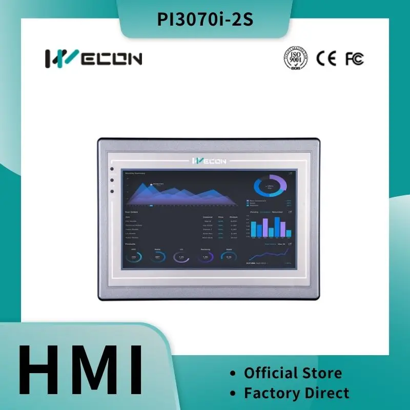 

7-дюймовый HMI Wecon с двумя последовательными портами PI3070i-2S