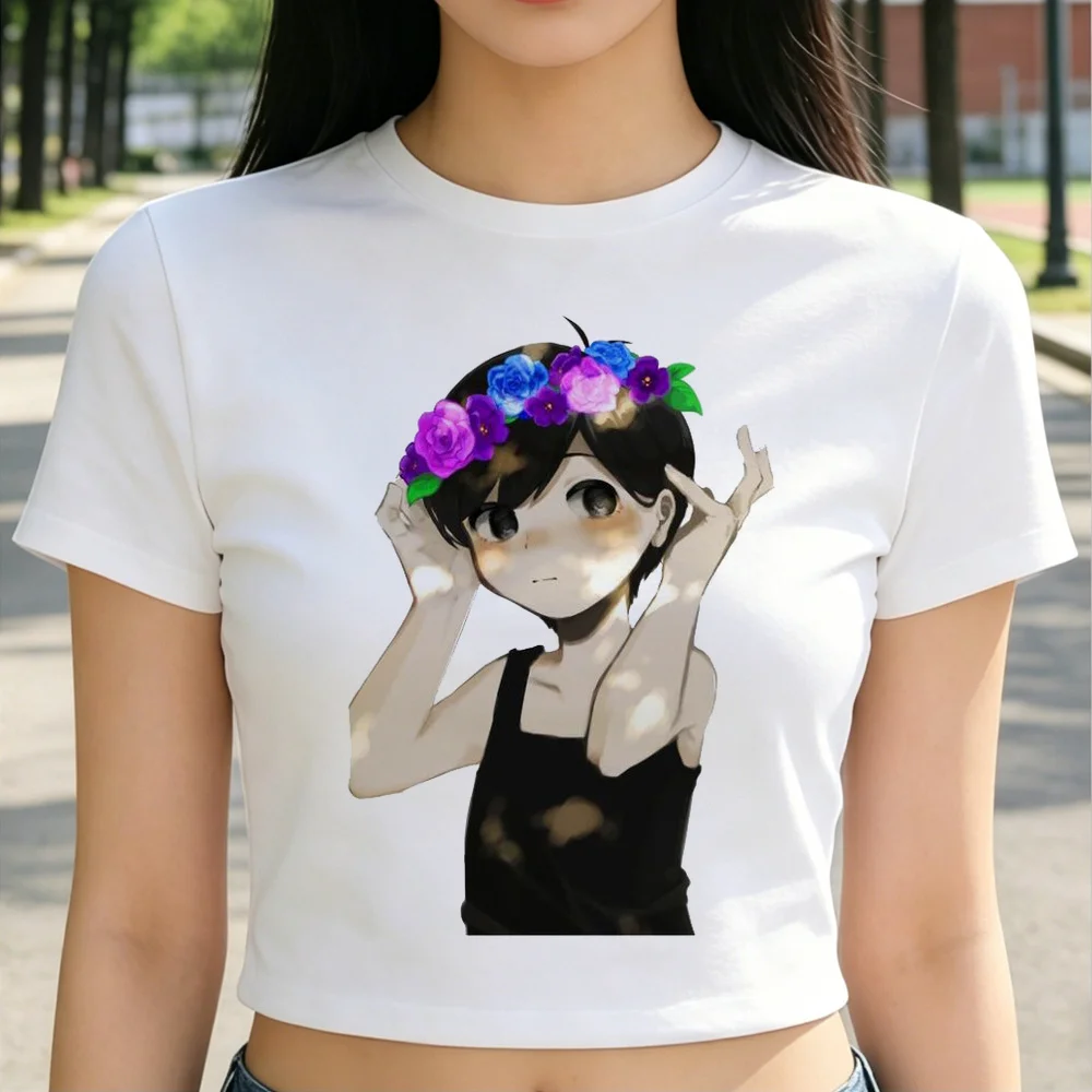 Omori crop top shoujo goth party manga t shirt cheap manga japanese party jojifuku