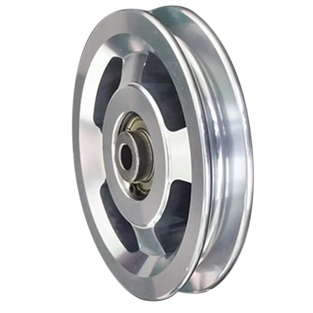 Aluminum Pulley Roller Rope Guide Slot Groove Wear Resistant Wheel for DIY Home Gym Cable System
