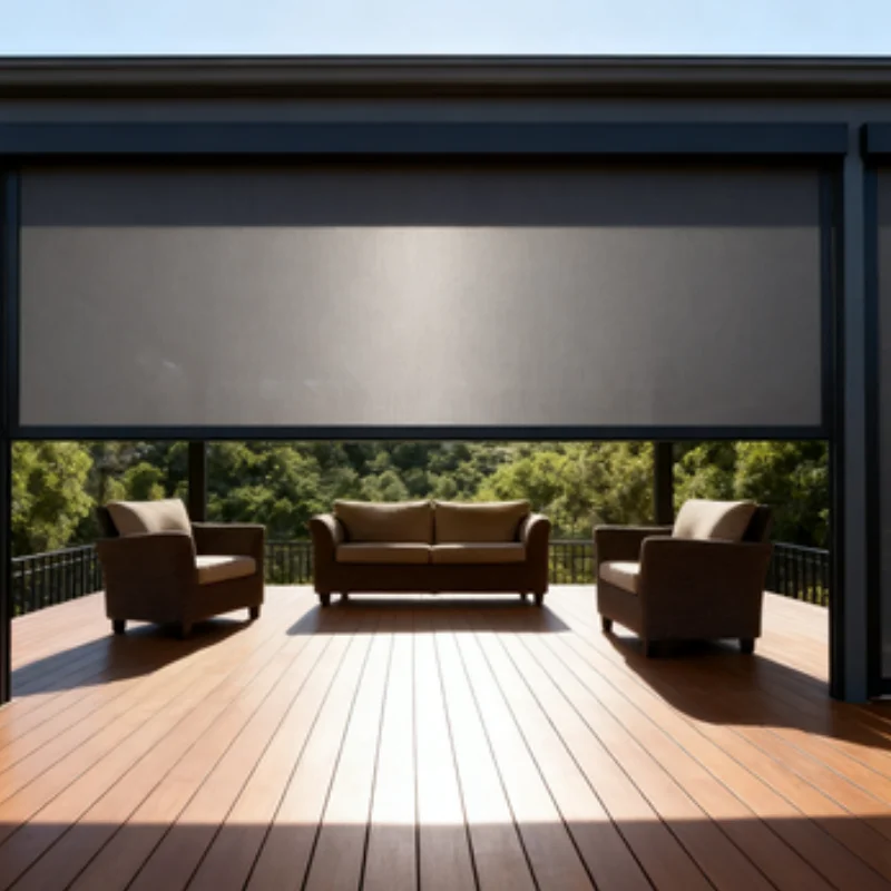 

Motorized Wind-Resistant Patio Screens Electric Remote Control and Thermal Functionality for Outdoor Patios