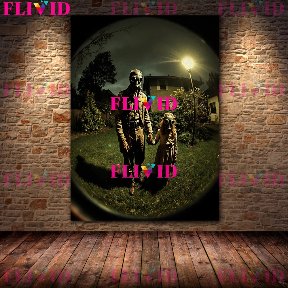 The Weirdos خارج الباب ، ملصق فني للتصوير الفوتوغرافي عتيق وطباعة ، جماليات الرعب القوطية الداكنة جدار الفن قماش طباعة ديكور